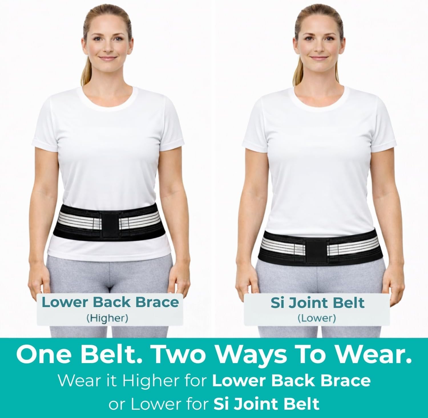 Lightweight Back Brace for Lower Back Pain Under Clothes – Relief from Sciati…