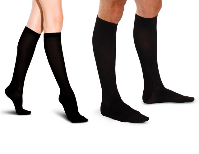 Best Graduated Compression Sock Support Stocking 15-20 mmHg for Men Women Blk