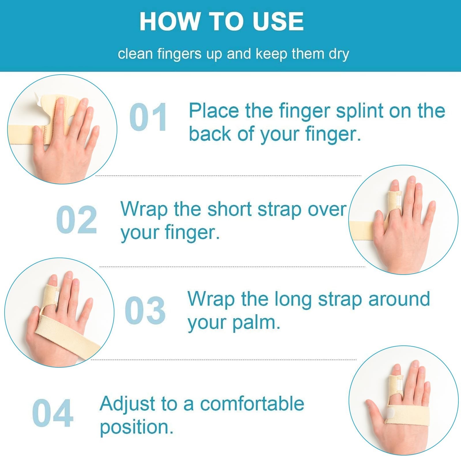 Sumifun Finger Brace, Trigger Splint for 1 Count (Pack of 1), Khaki