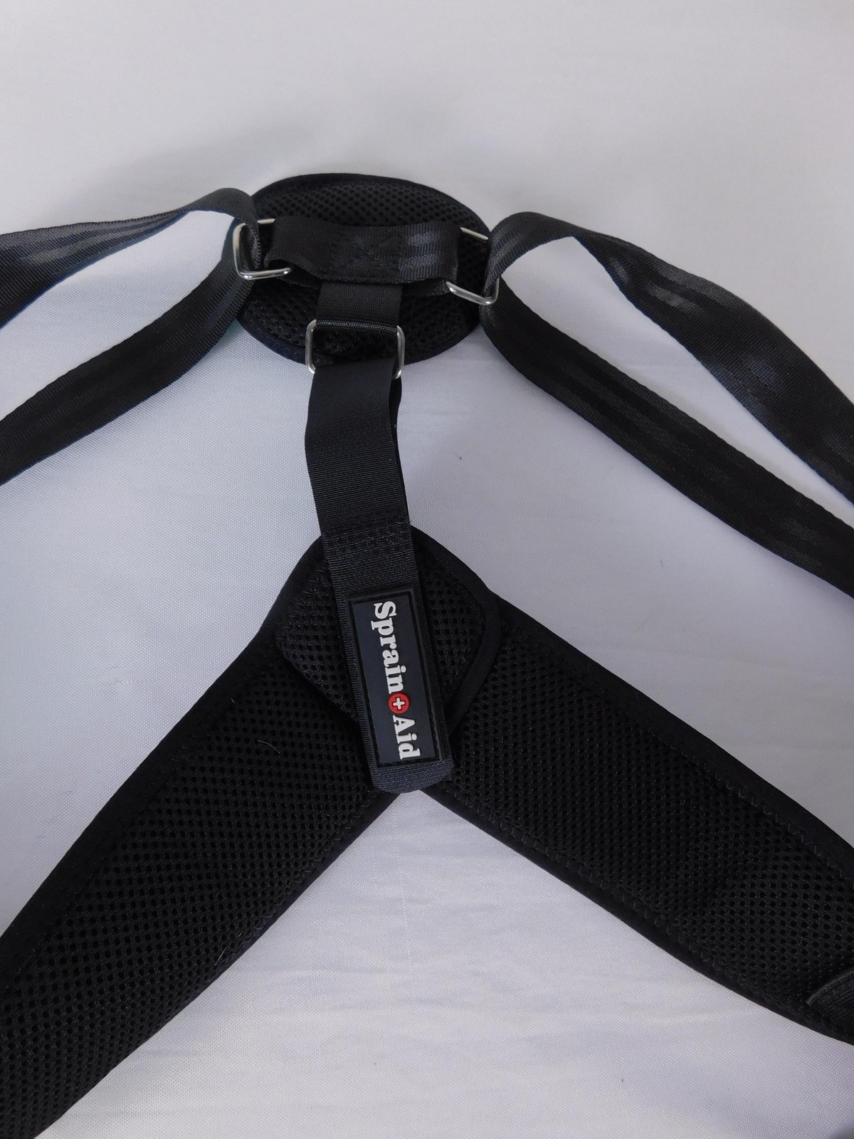 Sprain + Aid Black Posture Corrector Back Shoulder Support One Size Adjustable