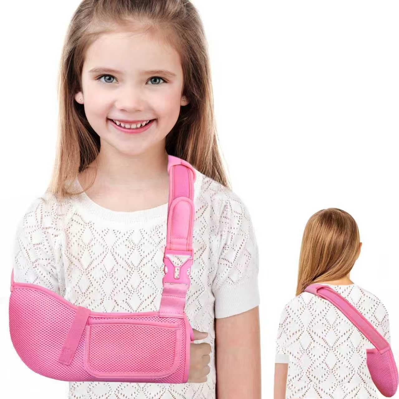 Kids Adjustable Arm Sling – Breathable Mesh Shoulder Immobilizer for Elbow & Wri