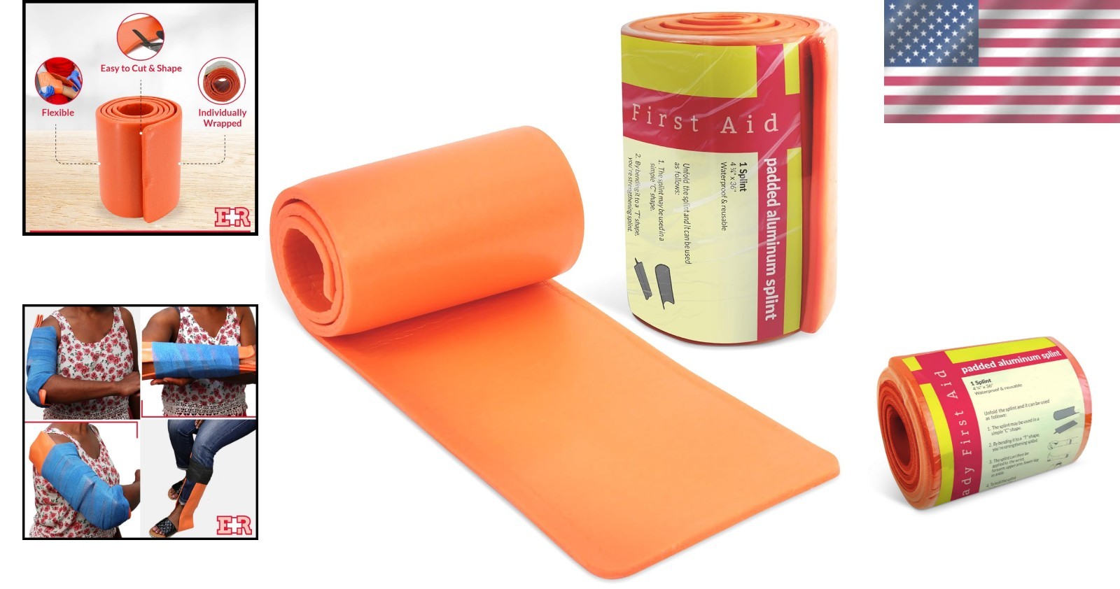 Lightweight 36″ Aluminum Splint – Flexible, Weatherproof & Radiolucent Design