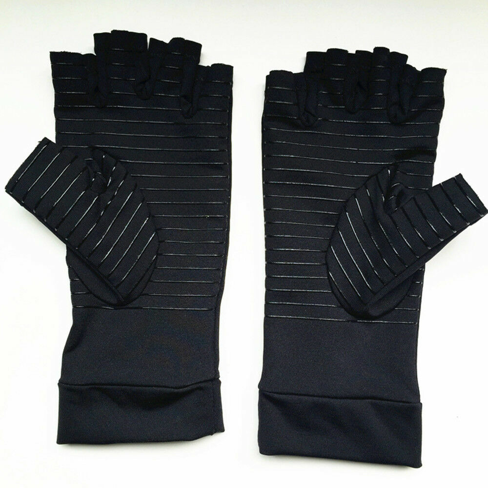 Copper Anti Arthritis Compression Gloves Wrist Support Hand Pain Relief Therapy