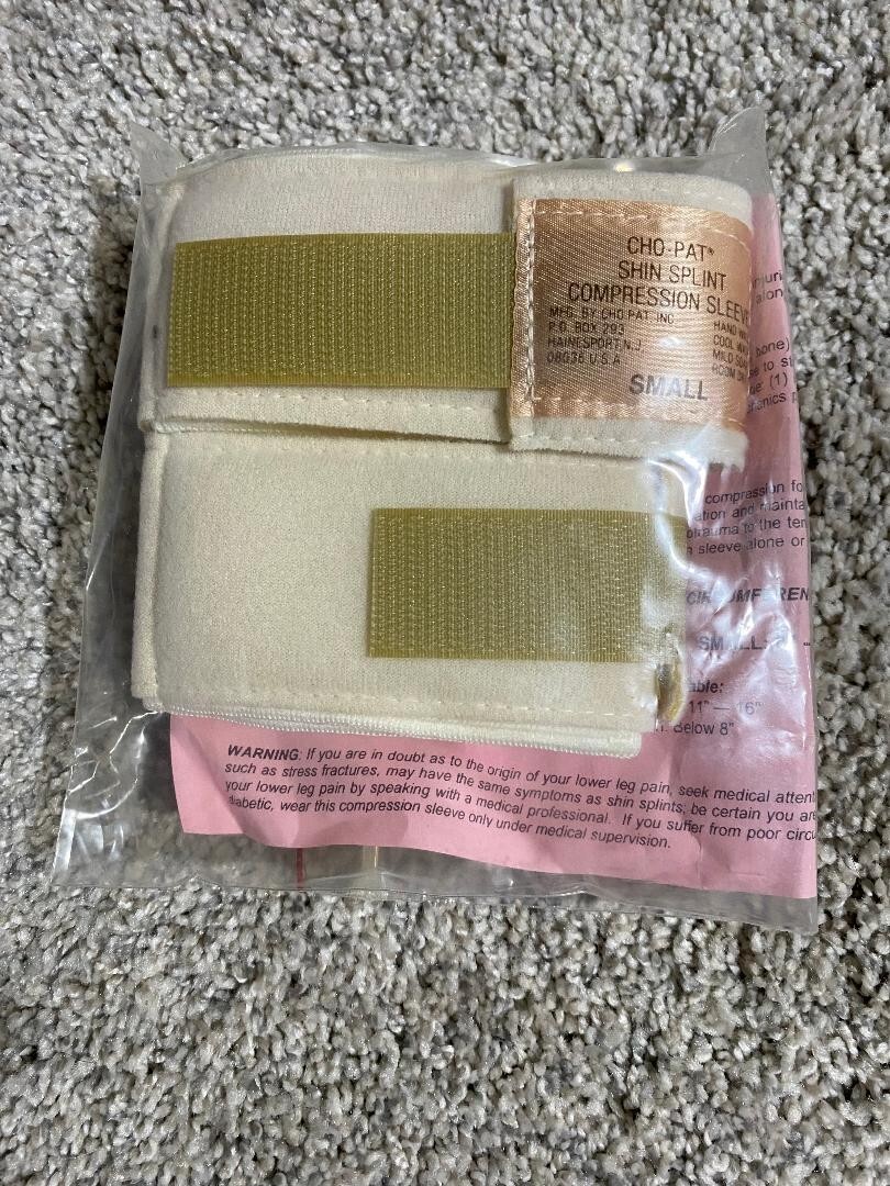 Cho-Pat Shin Splint Compression Sleeve, White, Small, 8 Inch-11 Inch