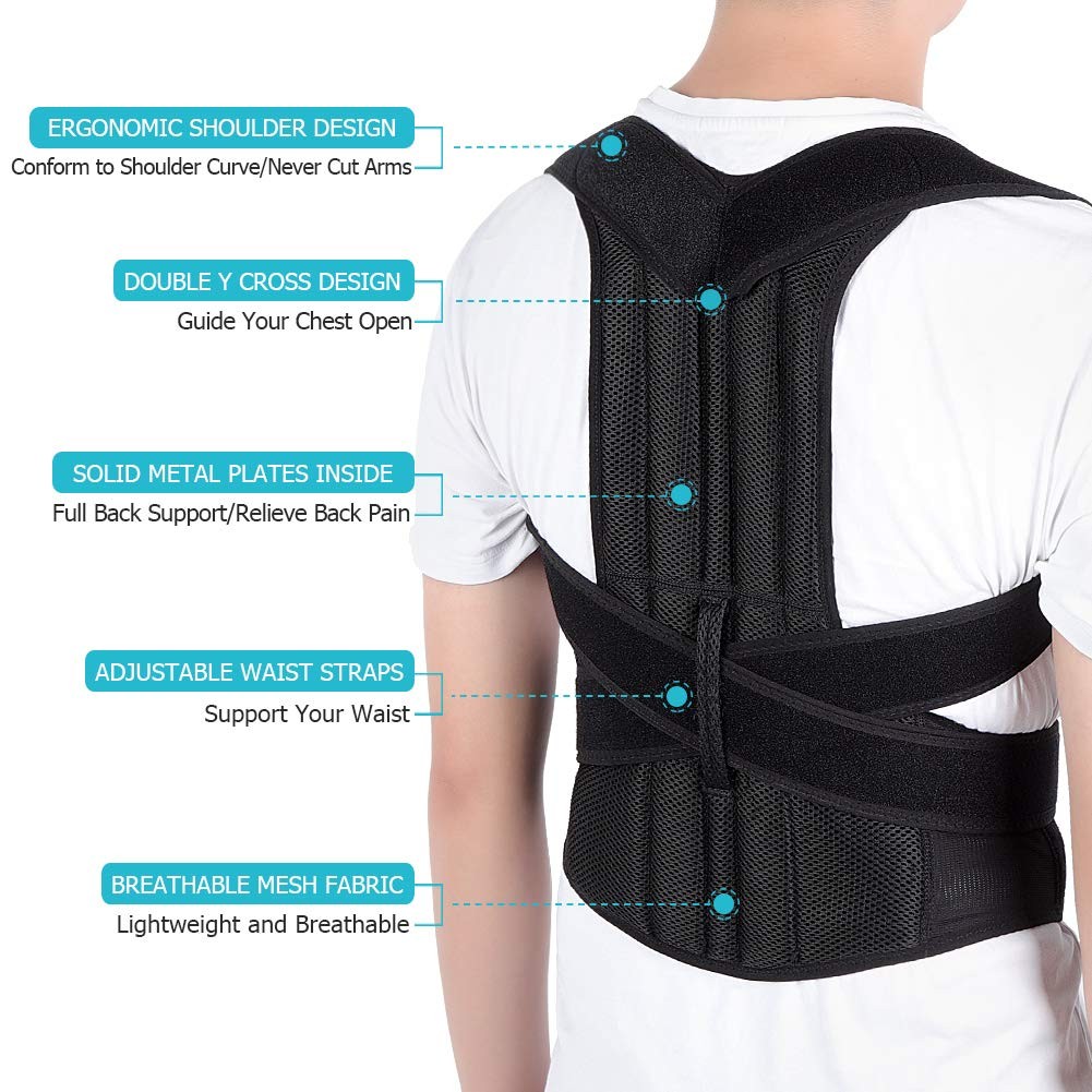 Shoulder and Back Support, Posture Corrector for Men X-Large (Pack of 1)