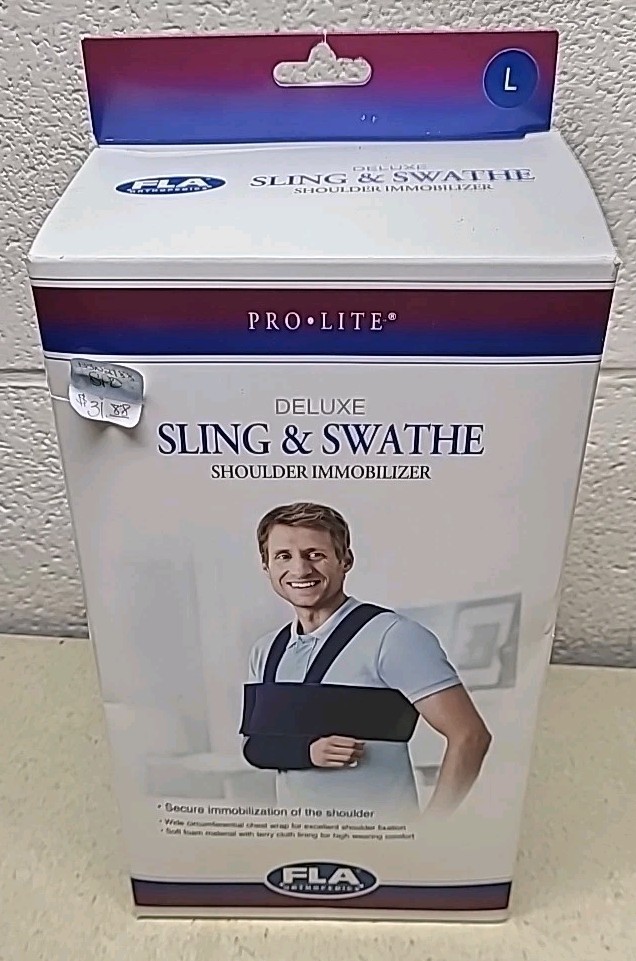 FLA Orthopedics Deluxe Sling & Swathe Shoulder Immobilizer Blue Size L