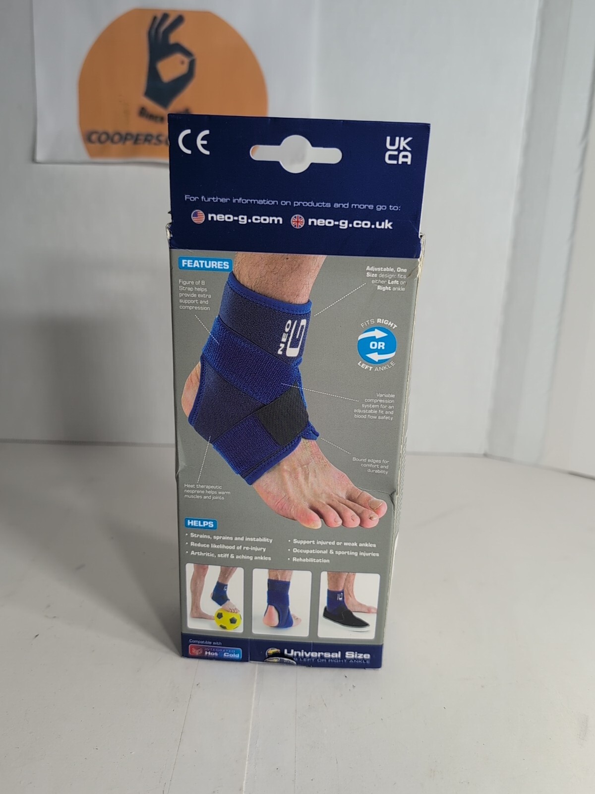 Neo G Ankle Support, Universal Size, REF 887-Damaged Box