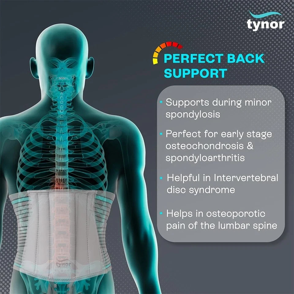 TYNOR L.S Belt Lumbo Sacral Belt Lumbopore Back Support Rehabilitation S to XXL
