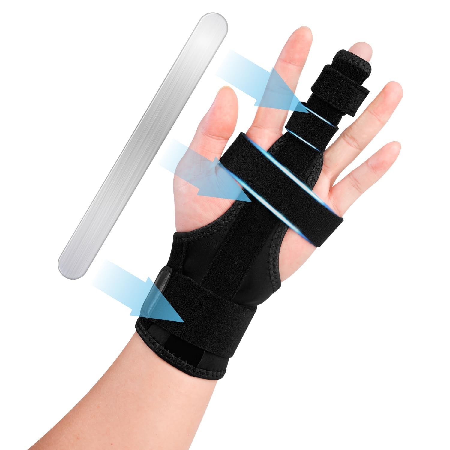 Finger Splint for Middle Finger, Trigger Finger Splint Wrist Support Brace, S…