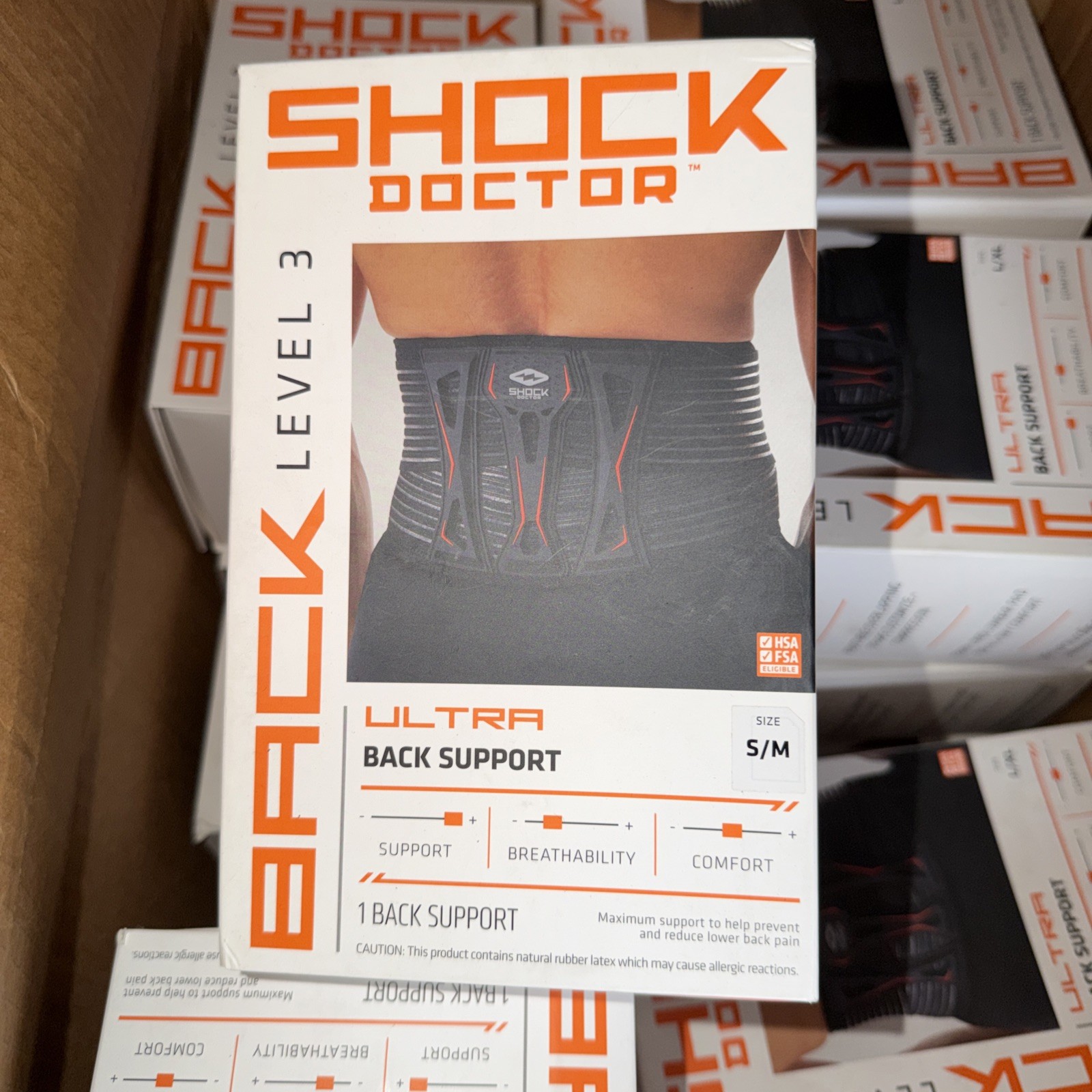 New! Shock doctor ultra back support level 3 size small / medium 30”-34”