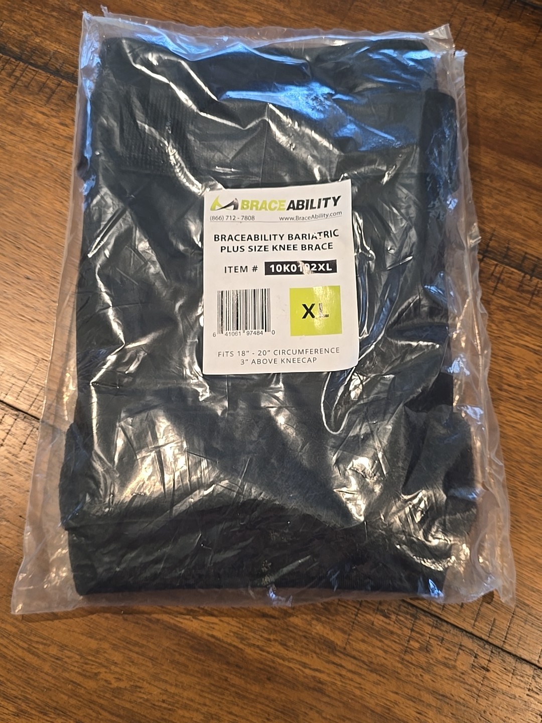 BraceAbility Bariatric Knee Brace XL Knee Brace with Side Stabilizers NIB Black