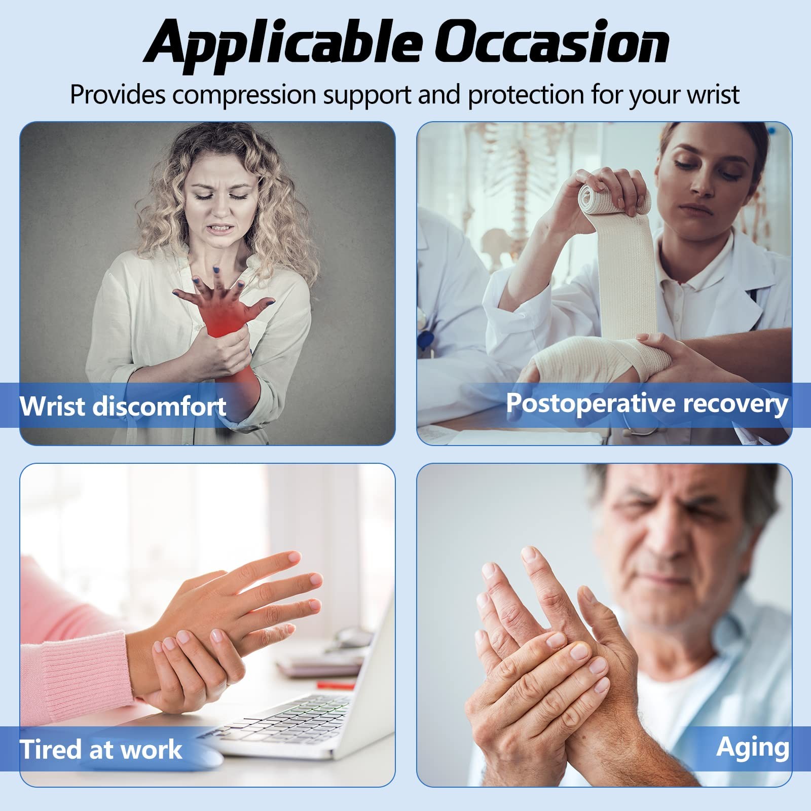 2 Pcs Wrist Brace for Carpal Tunnel Night Sleep Support Adjustable Wrist Splint