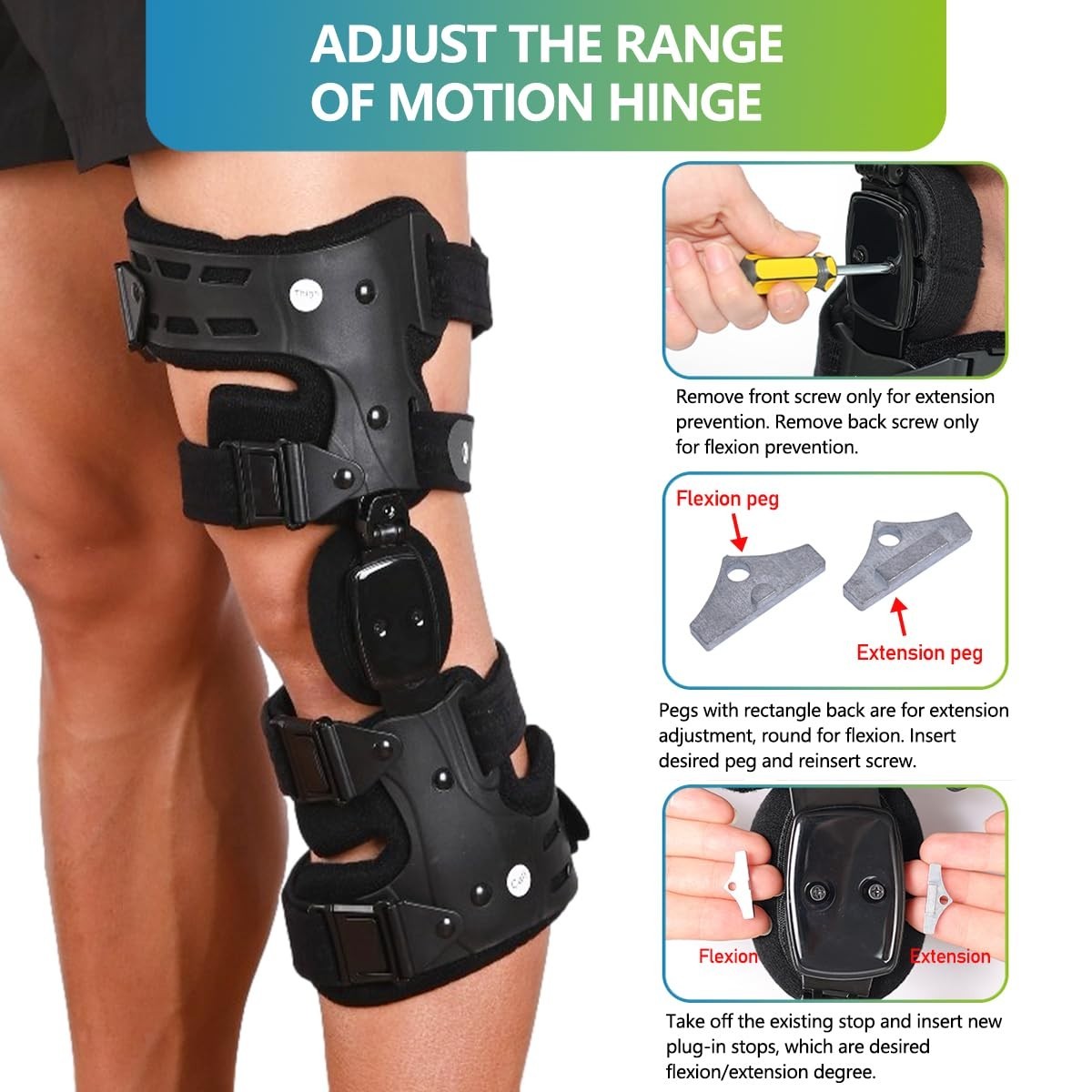 Komzer OA Unloader Knee Brace Adjustable Support for Arthritis Pain Relief