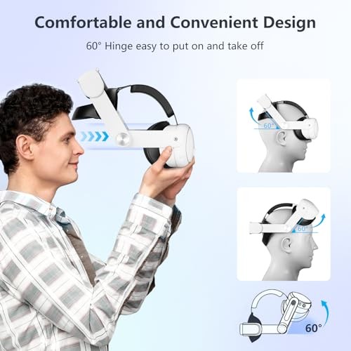 SAQICO COMFORT HEAD STRAP FOR META QUEST 3S AND QUEST 3 – WHITE AND BLACK