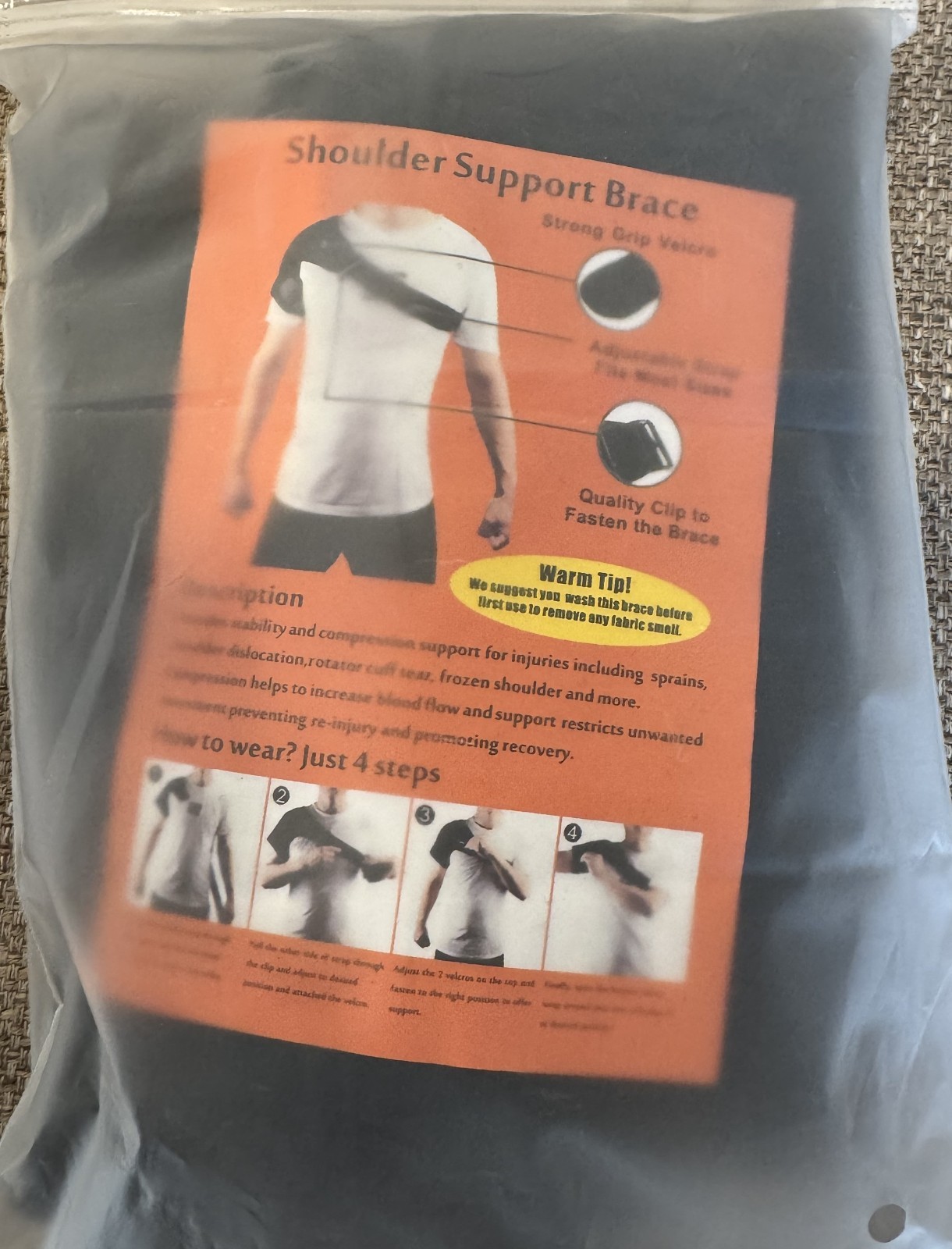 Shoulder Brace Rotator Cuff Support Arm Sling Unisex Adjustable New