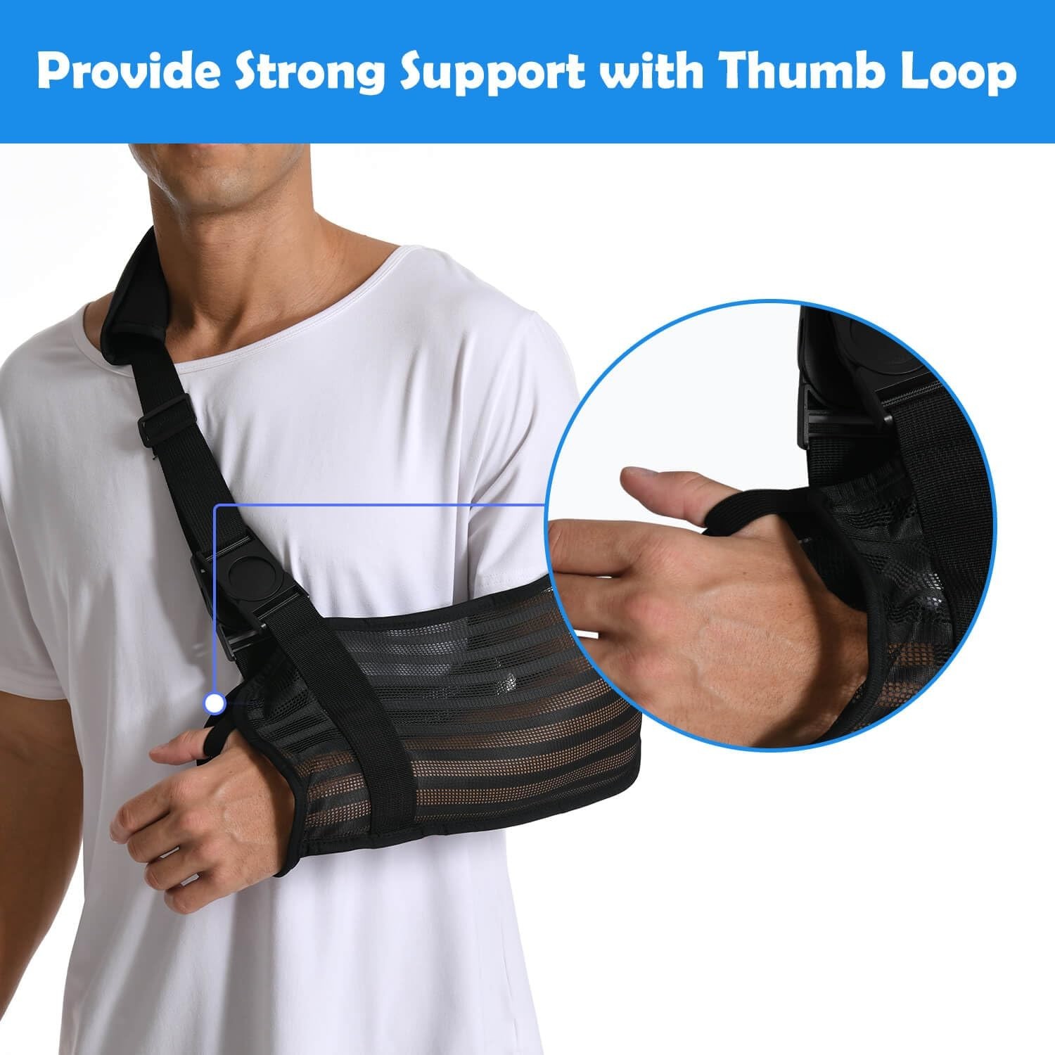 Fotgok Mesh Arm Sling for Showering Breathable Shoulder Brace for Shoulder Elbow