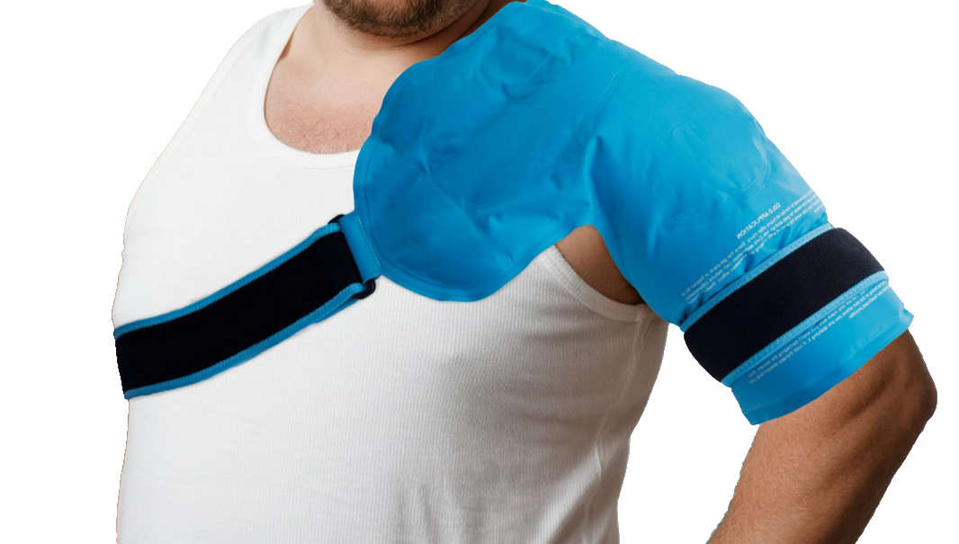 Plus Size Rotator Cuff Shoulder Brace w/ Large Ice Pack Ergonomic Design