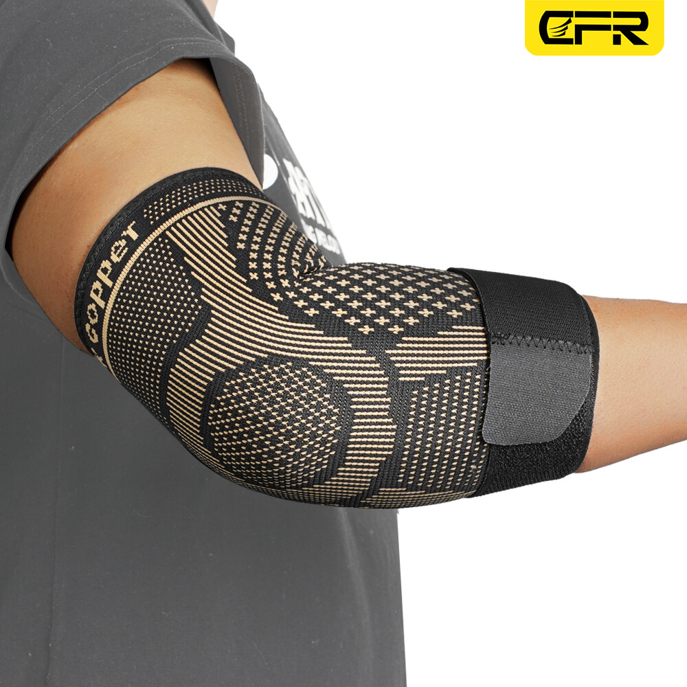 Copper Elbow Brace Compression Support Sleeve Arthritis Tendonitis Joint Pain L6