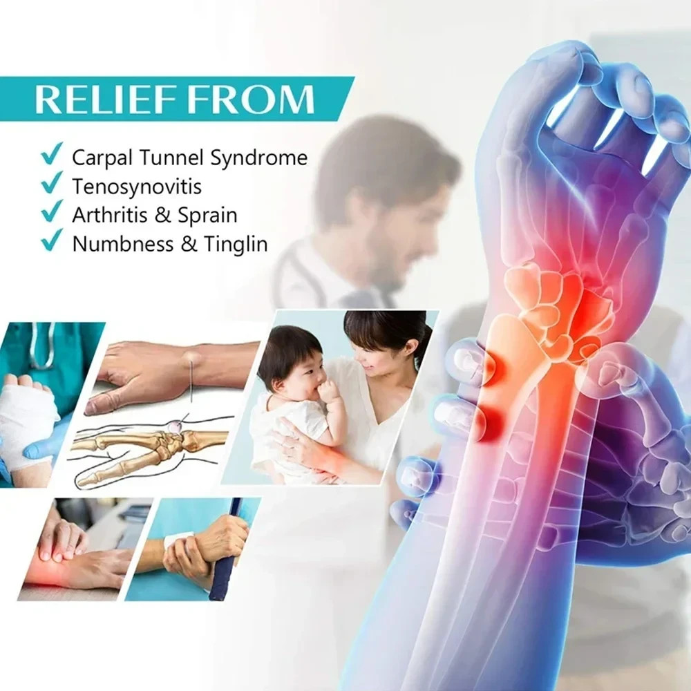 Thumb Wrist Support Brace Adjustable Splint Left Right Hand Gray Support