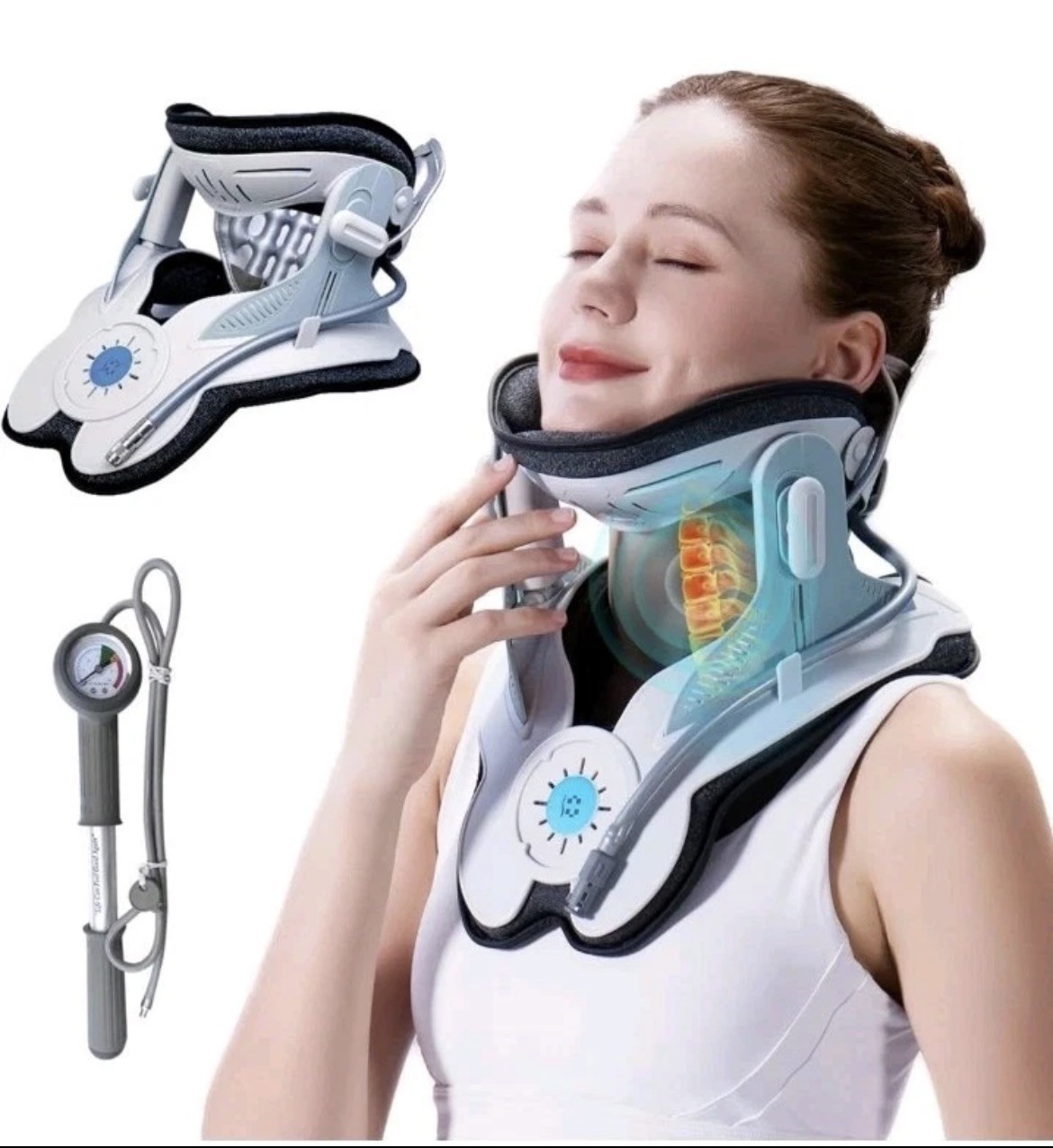 Cervical Traction Device, Electric Inflatable Air Pump Neck Traction Device New