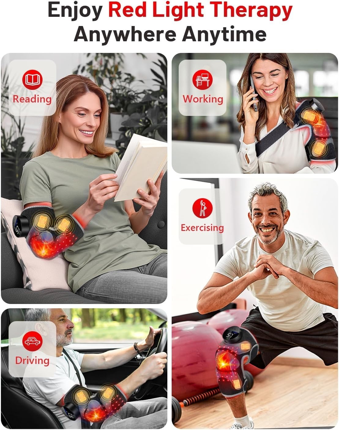 Perfect Gifting Choice: Advanced Red Light Knee Brace & Vibration Therapy Device