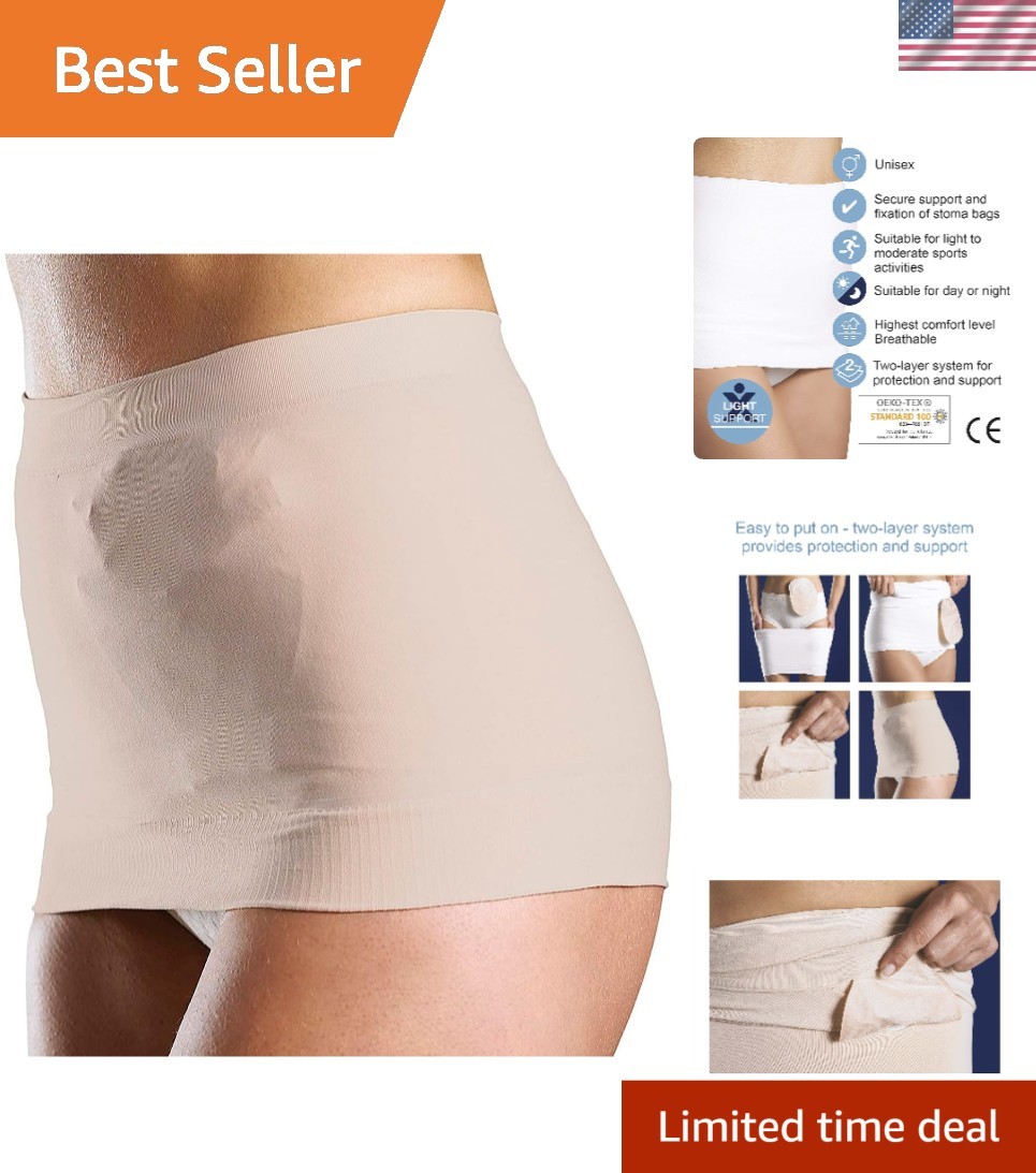 StomaSafe Plus Beige Ostomy Support Garment L/XL – Comfort & Security