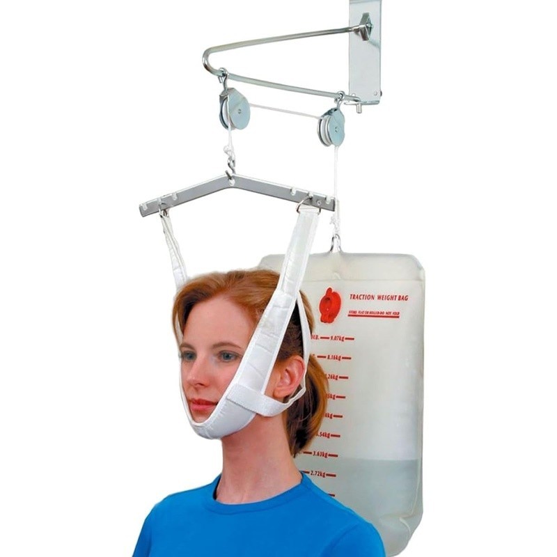 Cervical Traction Device Adjustable Neck Stretcher Pain Relief Home Use