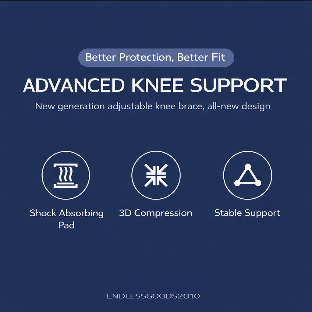 Knee Support Strap Patella Brace Adjustable Compression Band Sports Running Gym