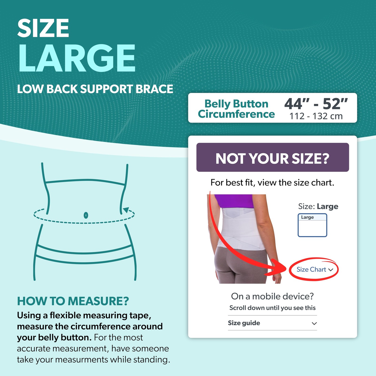 Womens Back Brace Lower Pain White Elastic Lumbar Compression Support Belt L