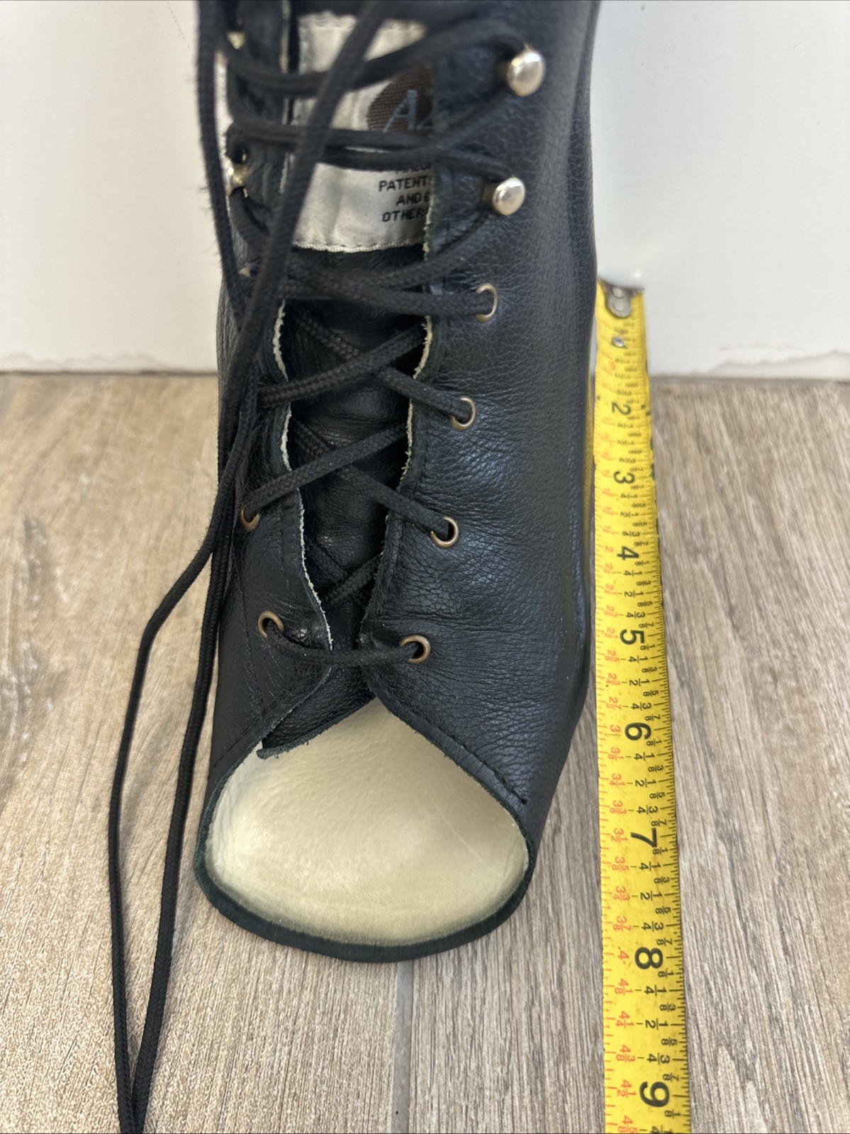 Arizona AFO AZafo Leather Left Leg Foot Ankle Brace Black Lace Up Hook Closure