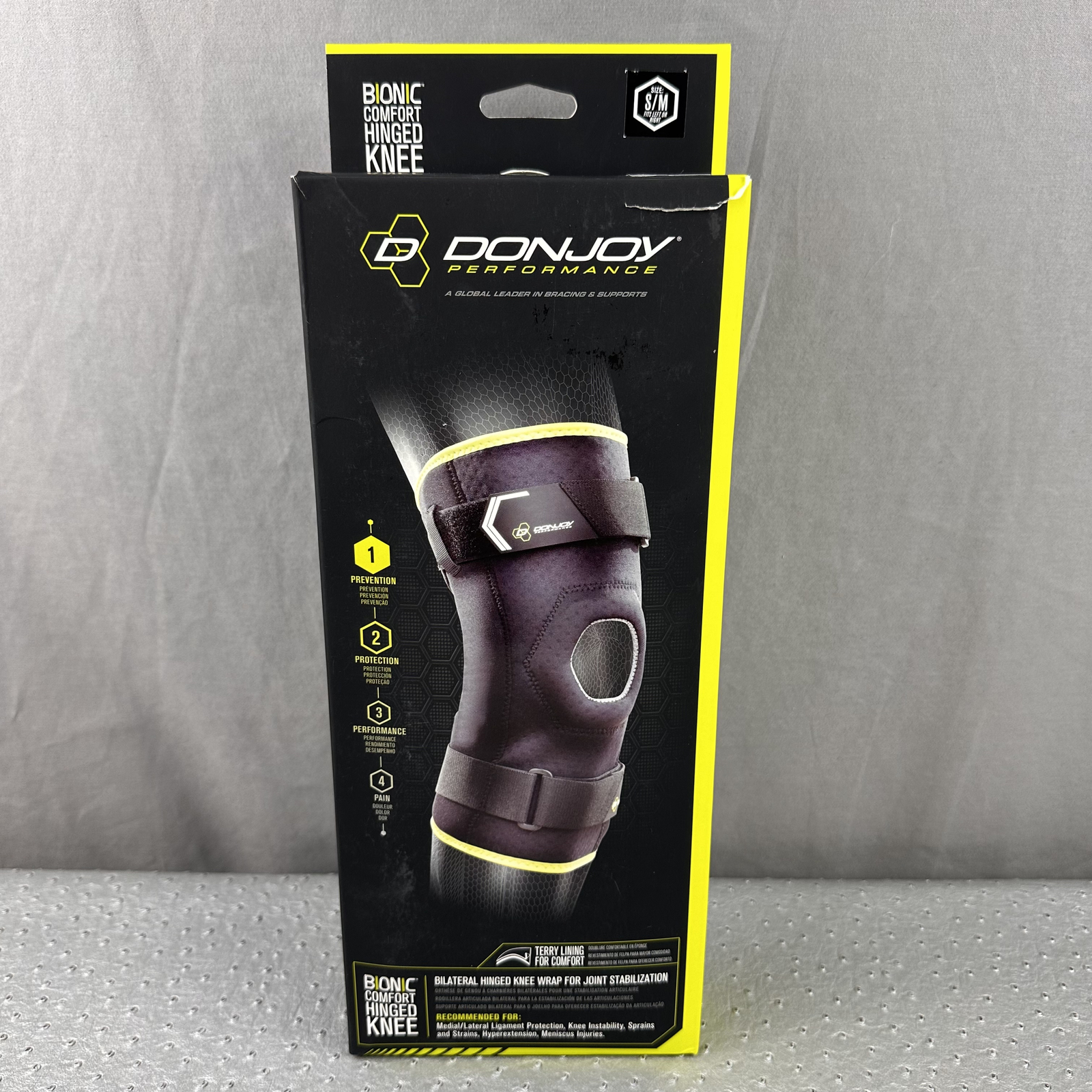 DonJoy Performance Bionic Comfort Hinged Knee Brace S/M Patella Stabilization
