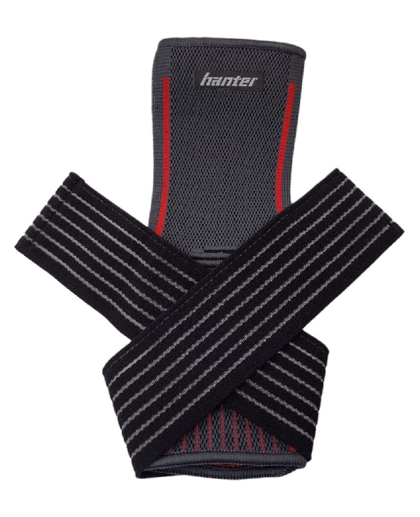 Ankle Brace Sports Criss Cross Strap For Extra Support Gray/ Red/ Black Size S
