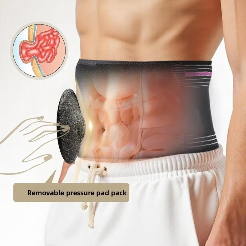 Umbilical Hernia Support Belt for Men Women with Removable Silicone Compression