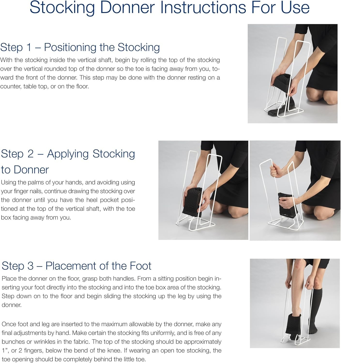 Lightweight Compression Sock Helper – Regular Size Donner for S-XL Garments