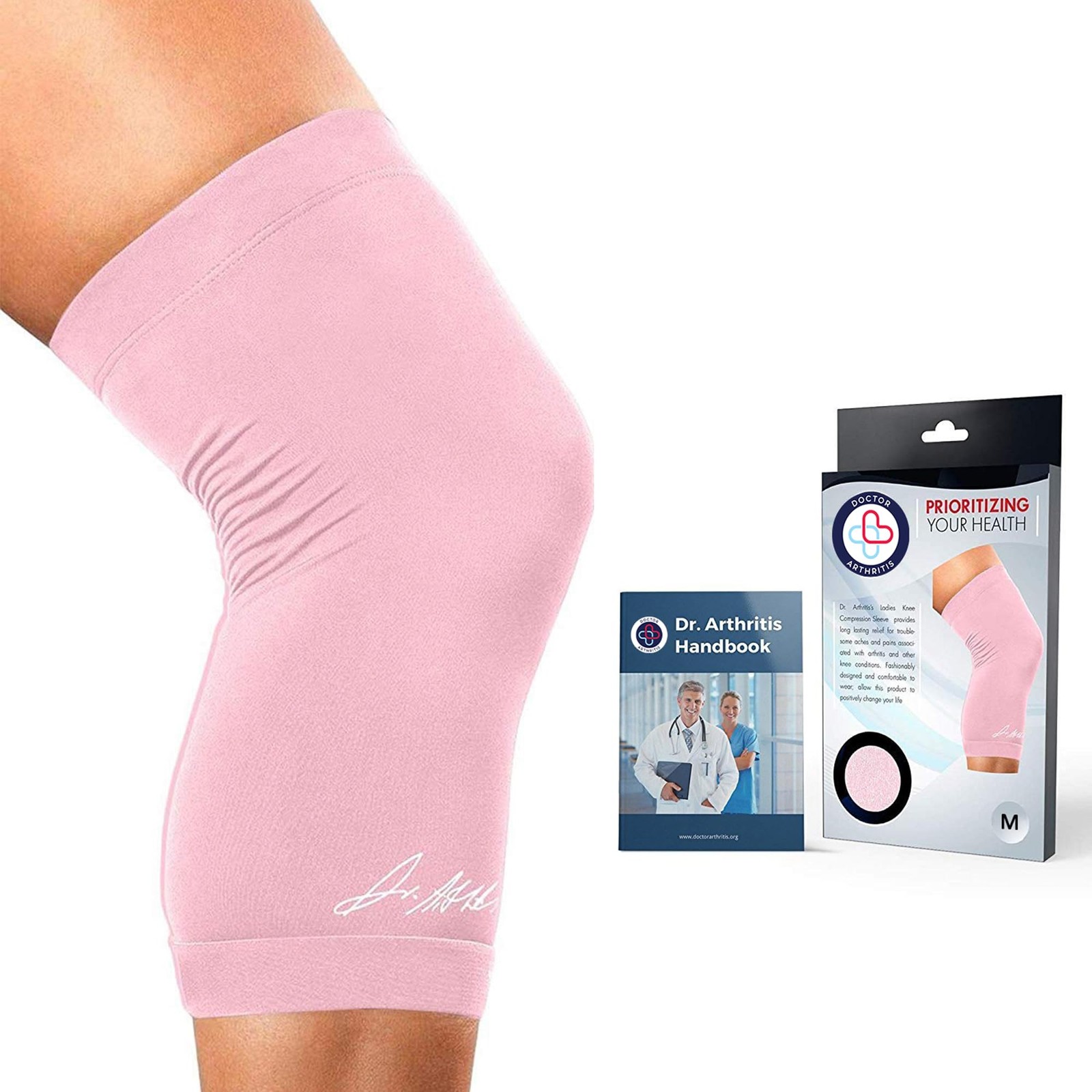 Doctor Developed Ladies Pink Knee Brace/Knee Compression Medium,