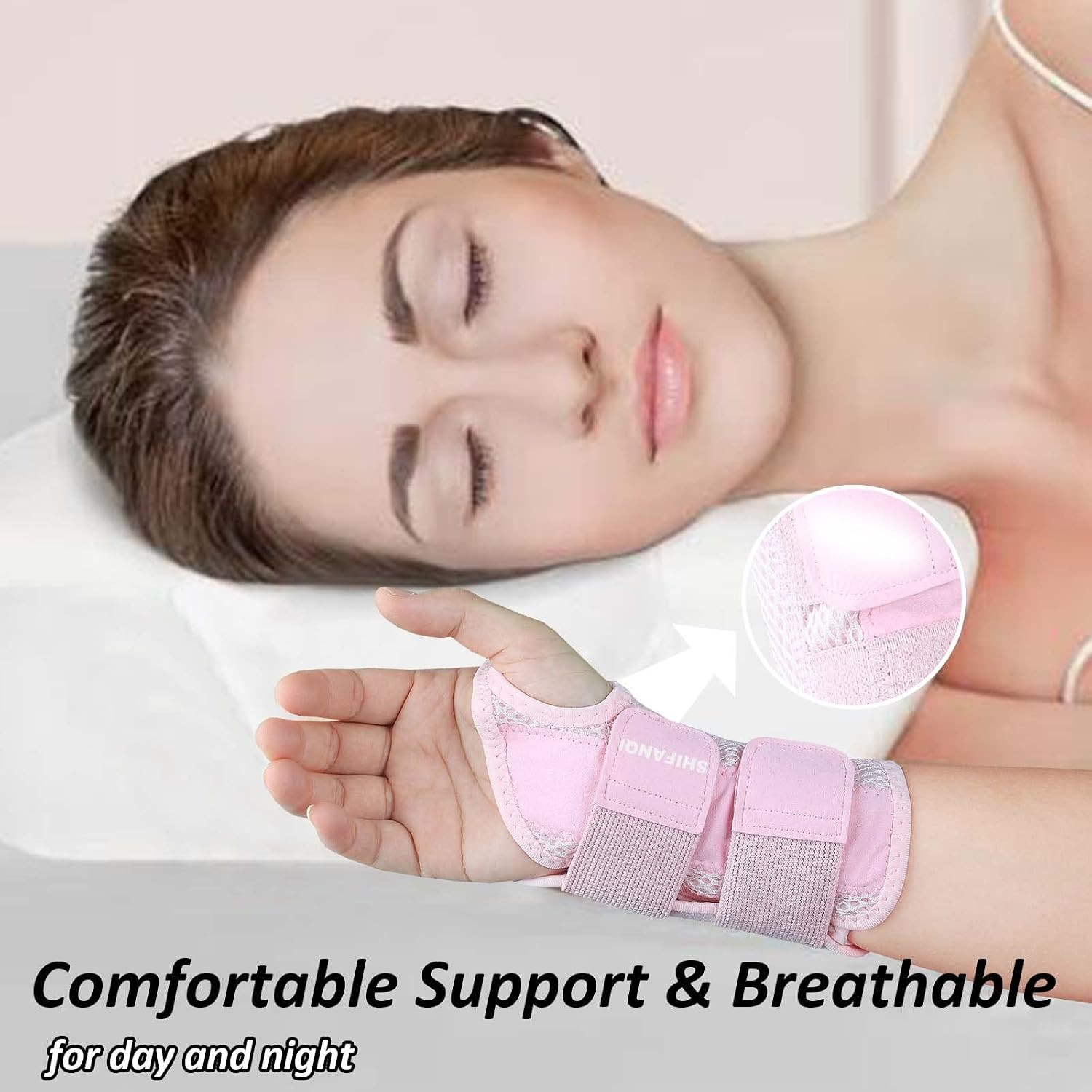 Compression Wrist Brace for Men and Women, Recovery Night Wrist Sleep Support…