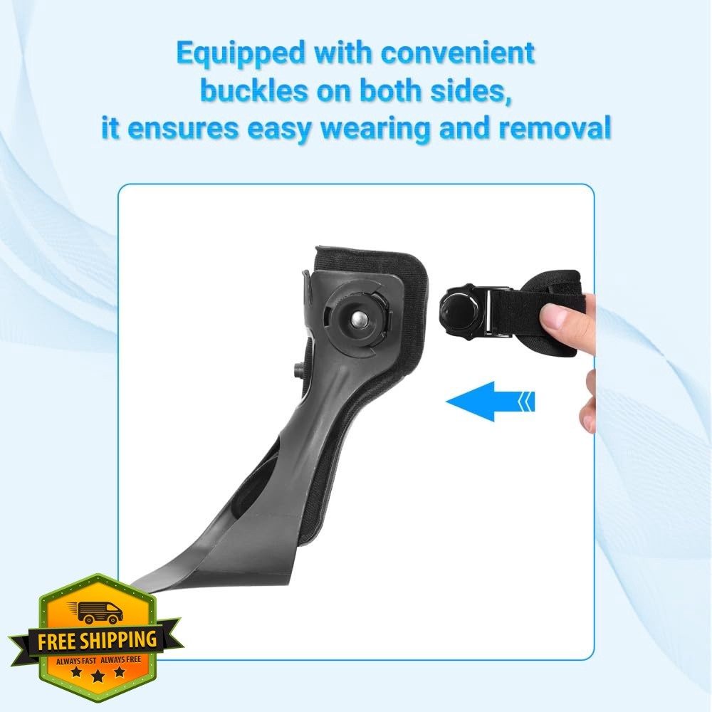 Malloraned left large AFO foot drop brace
