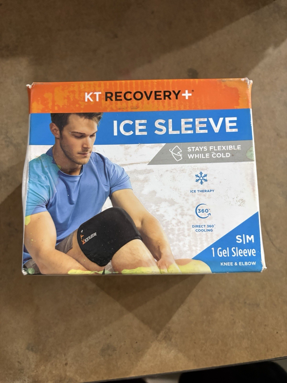 KT Recovery+ Ice Sleeve Cold Therapy & Flexible Compression Sleeve S/M READ