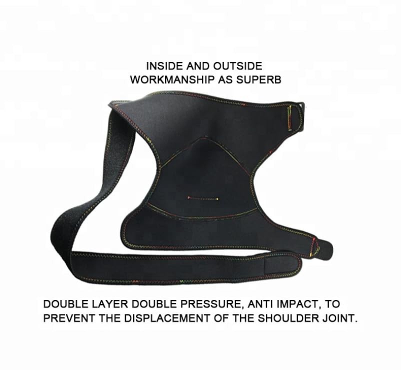 Adjustable Shoulder Brace & Arm Sling for Rotator Cuff Pain Relief – Black Neopr
