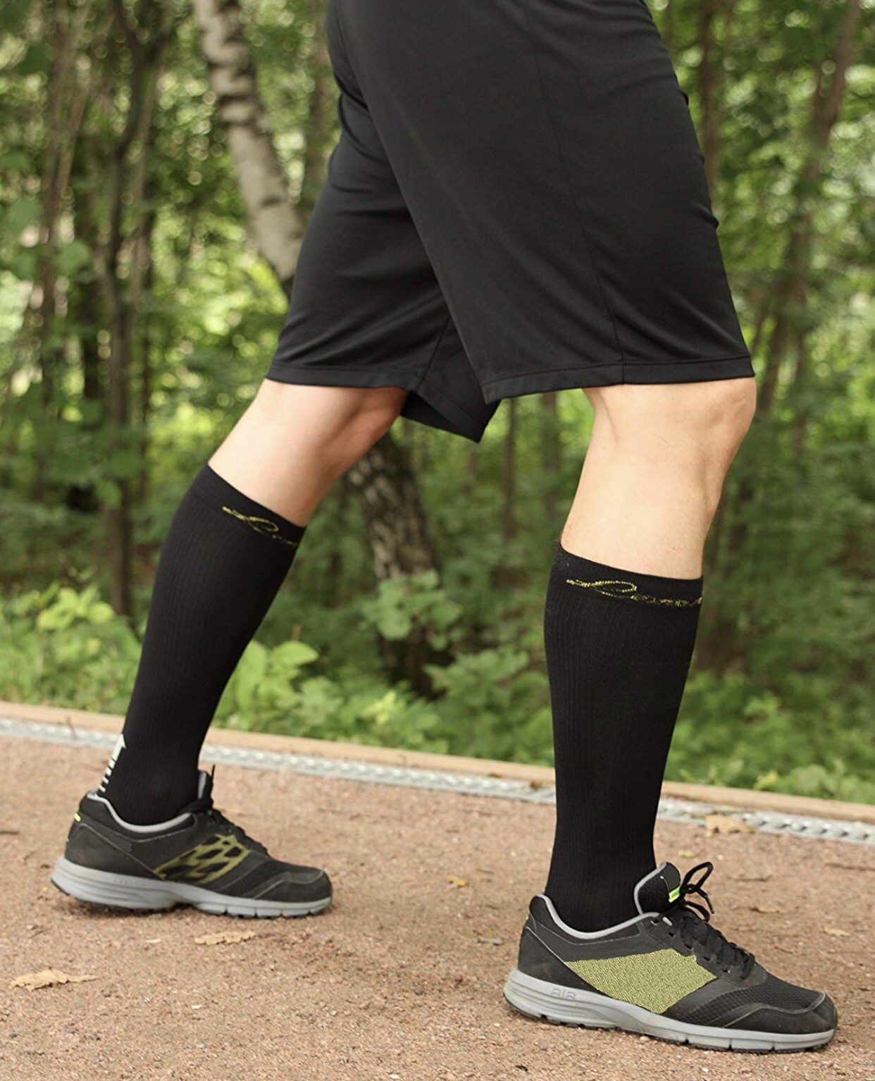 Compression Socks Running Shin Splint Relief Sport Maternity Support Black