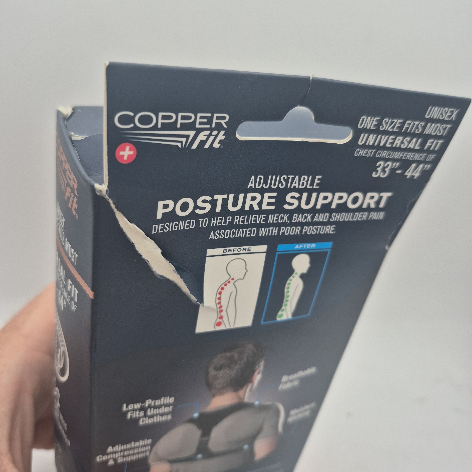 Adjustable Posture Support Chest 33″-44″ Wear Under Clothes Lightweight Openbox