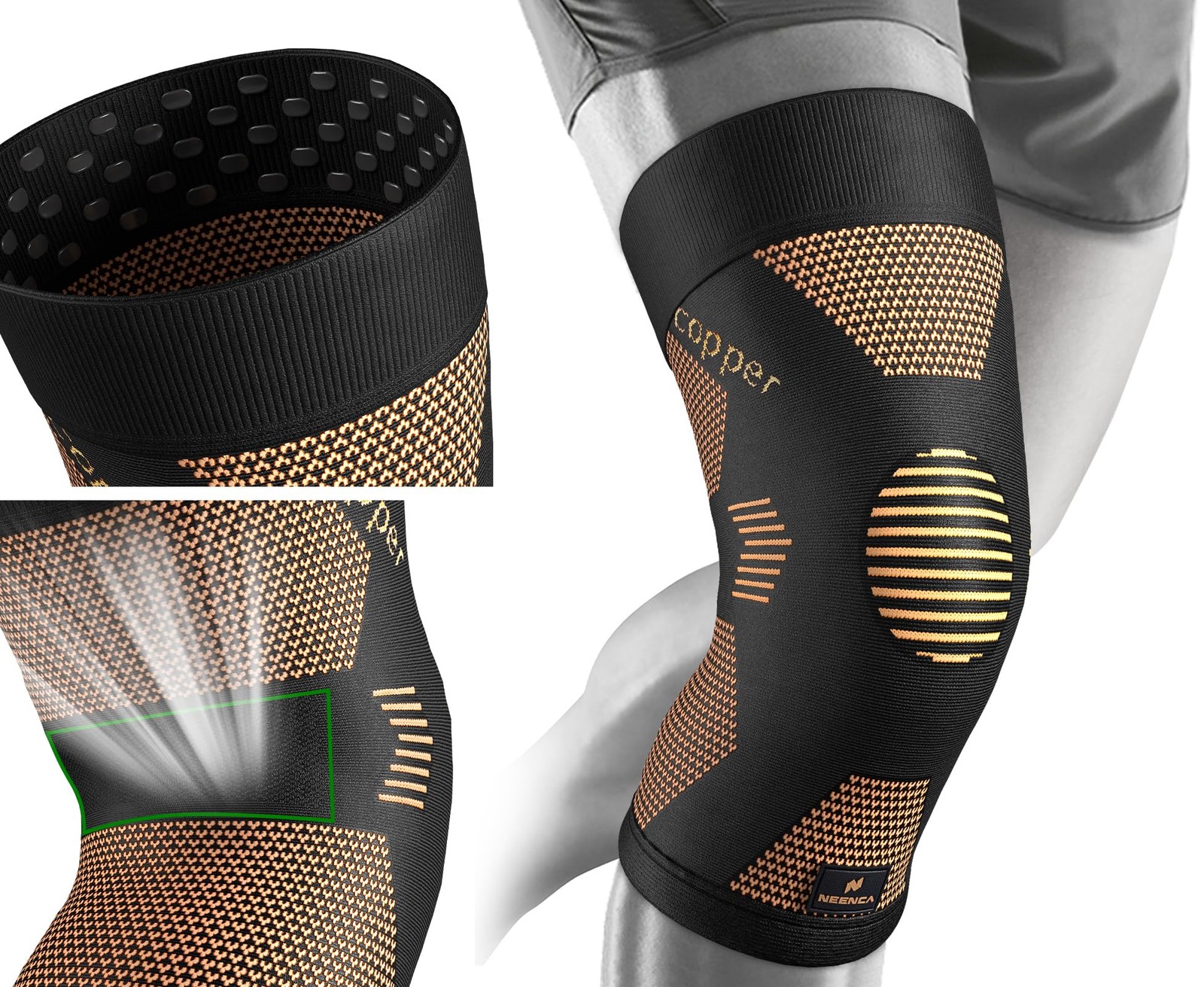 Copper Knee Brace for Women and Men, Knee Compression Sleeve for Knee Pain, A…