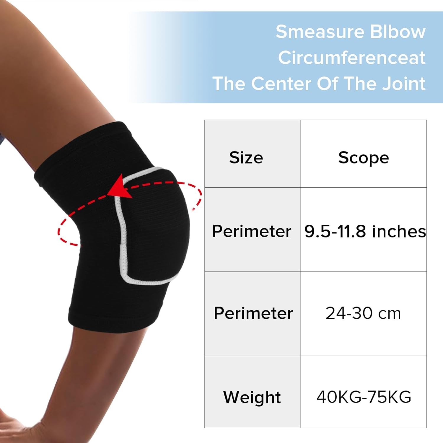 Arm Brace Pads Elbow Protector Strap Pair, Breathable Anti-Collision Sponge T…