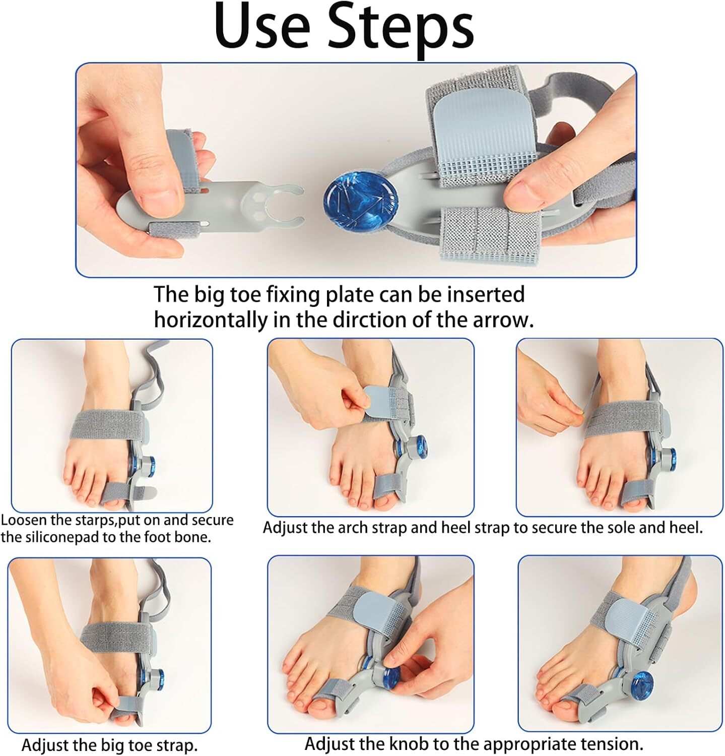 HALLUX TOE BUNION CORRECTOR STRAIGHTENER SUPPORT STRAP ORTHOPEDIC FOR MEN WOMEN