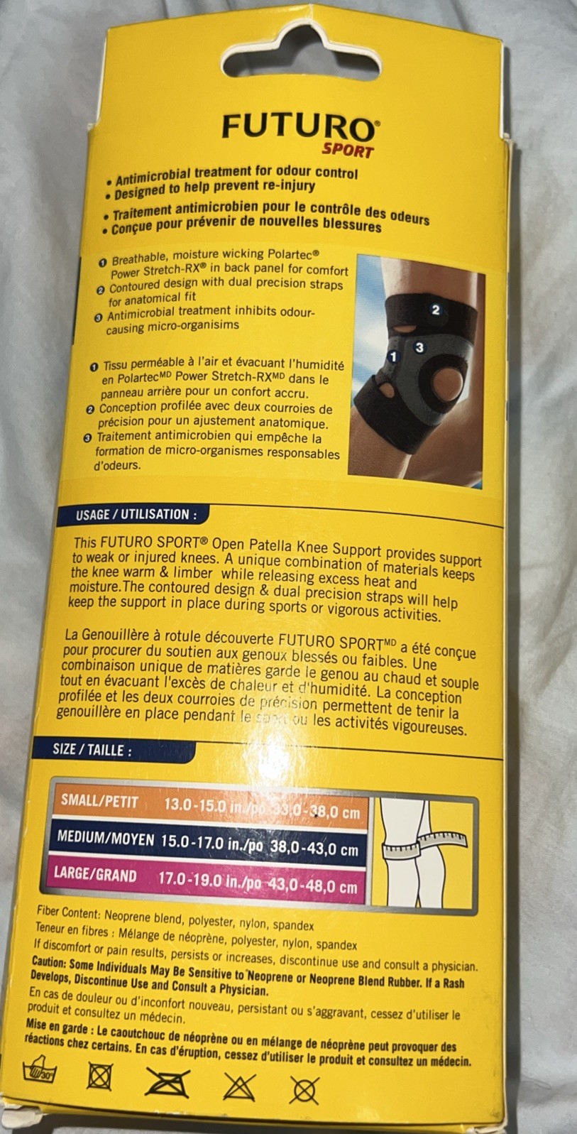 NEW 3M Futuro Sport Knee Moisture Control Knee Support Small