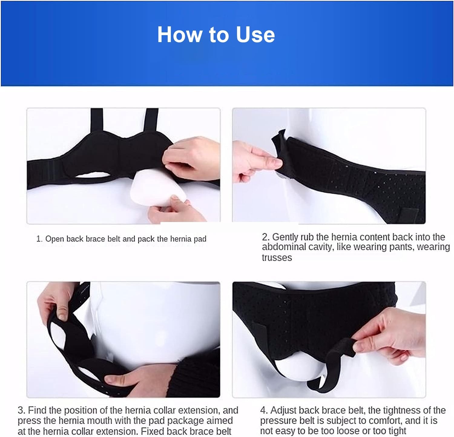 Hernia Belt for Men Double Inguinal Truss Hernia Support Brace with 2 Removab…