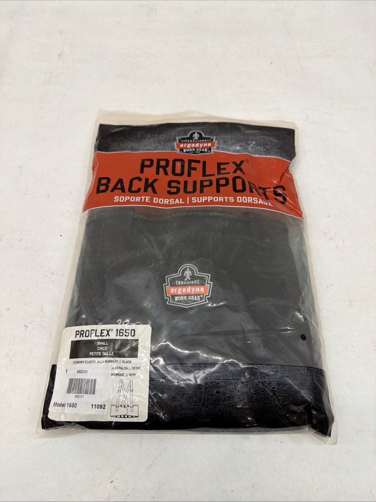 Ergodyne ProFlex 1650 Back Support Belt, 7.5″ Small (Pack of 1), 11092