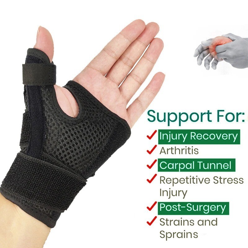 Thumb Wrist Support Brace Splint Carpal Tunnel for Sprain Arthritis Pain Relief