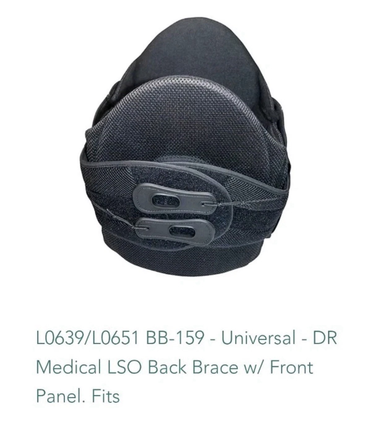 NEW Dr Medical Universal Size DRMS LSO Back Brace w/ Front Panel S-2XL