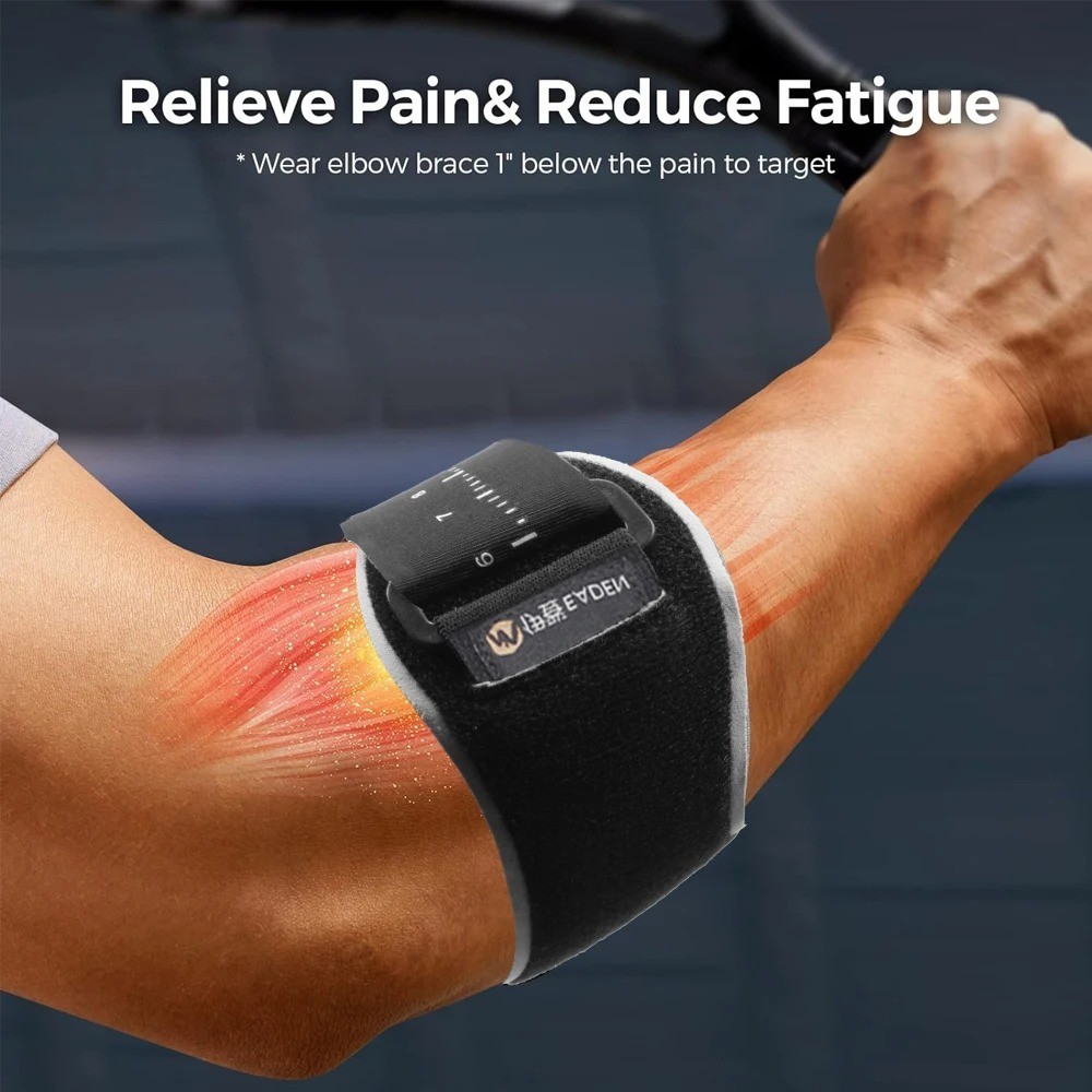 1PC Elbow Compression Brace Forearm Support Strap with Removable Pad